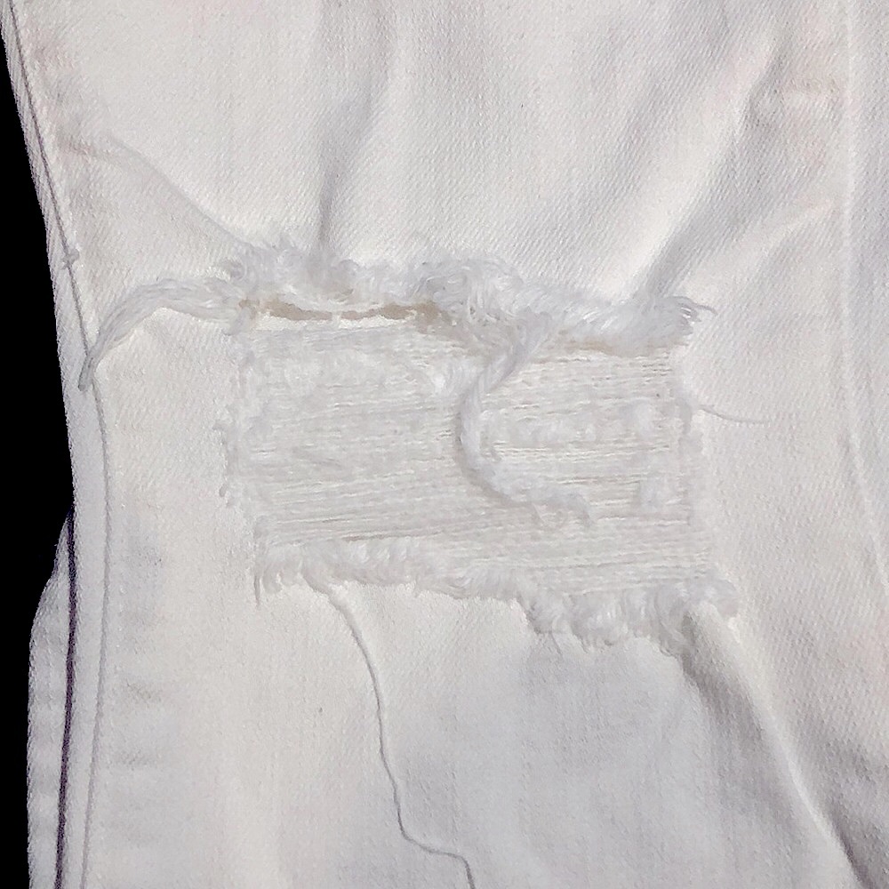 Current Elliot white skinny jeans
